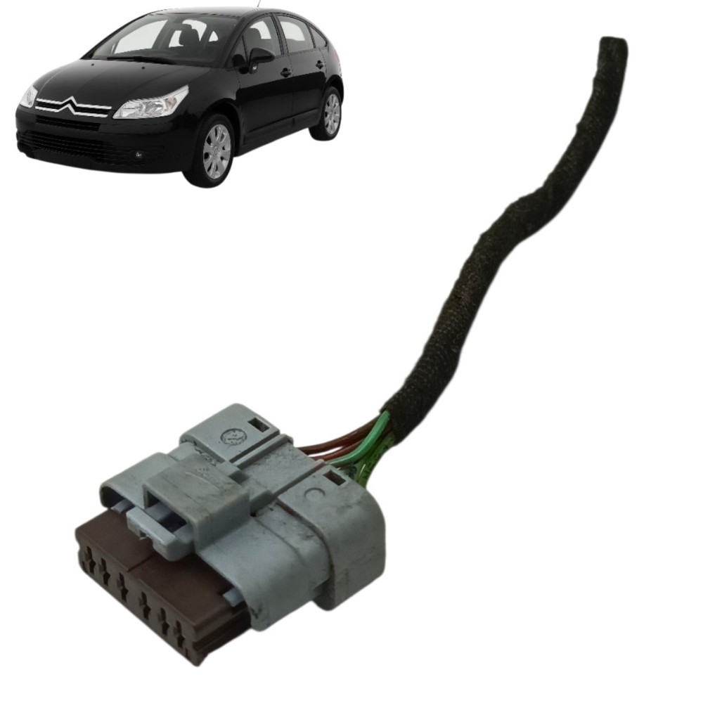 Plug Conector Fechadura Porta Citroen C4 2009 2010 2011