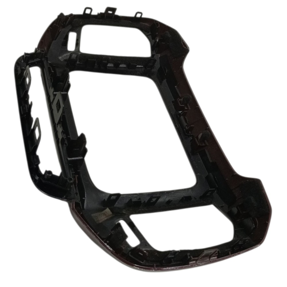 Moldura Painel Central Multimídia Fiat Toro 2021 2020 2019 Preto E Vermelho 3