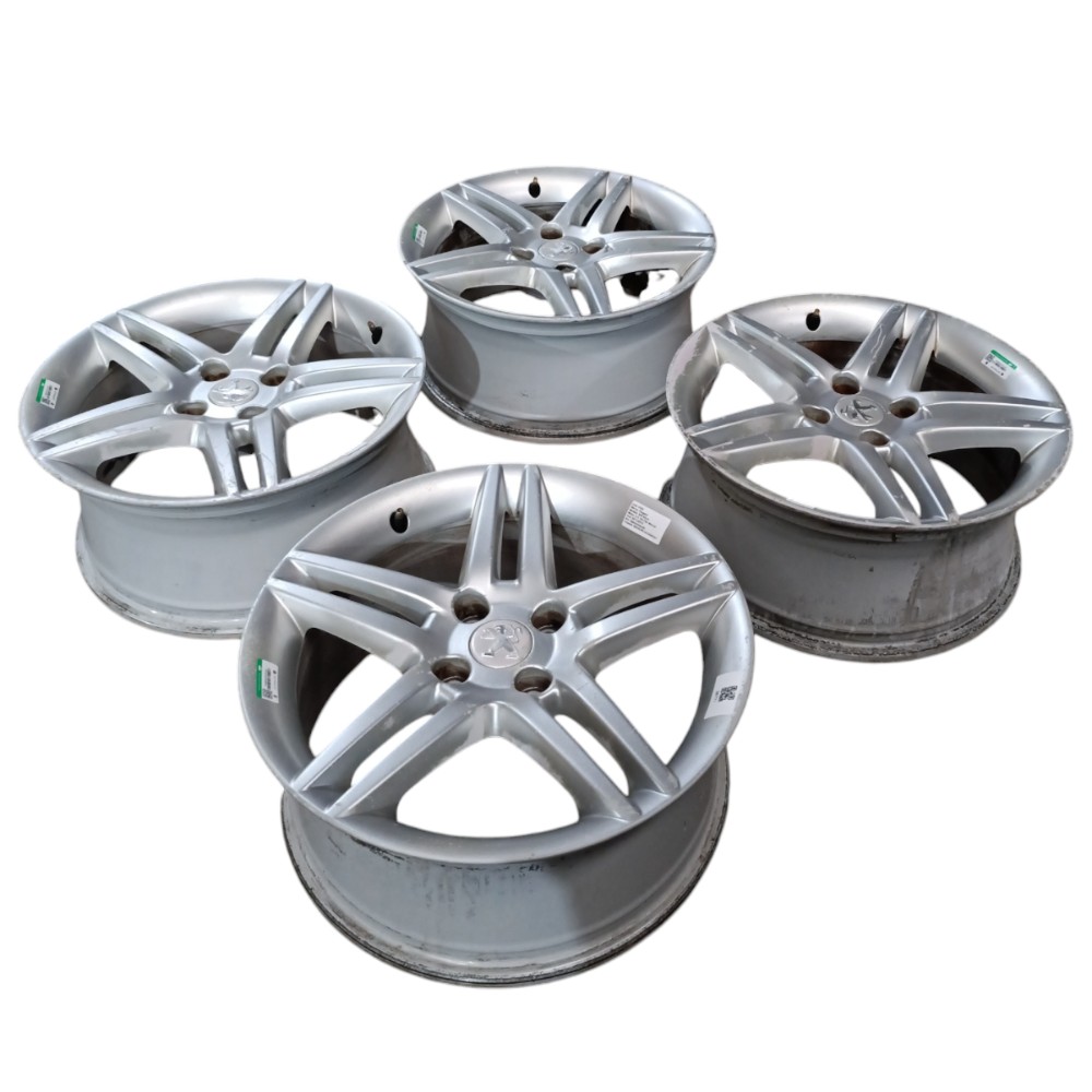 Jogo Roda Aro 17 Peugeot 308 4×108 Com Riscos  Prata 2