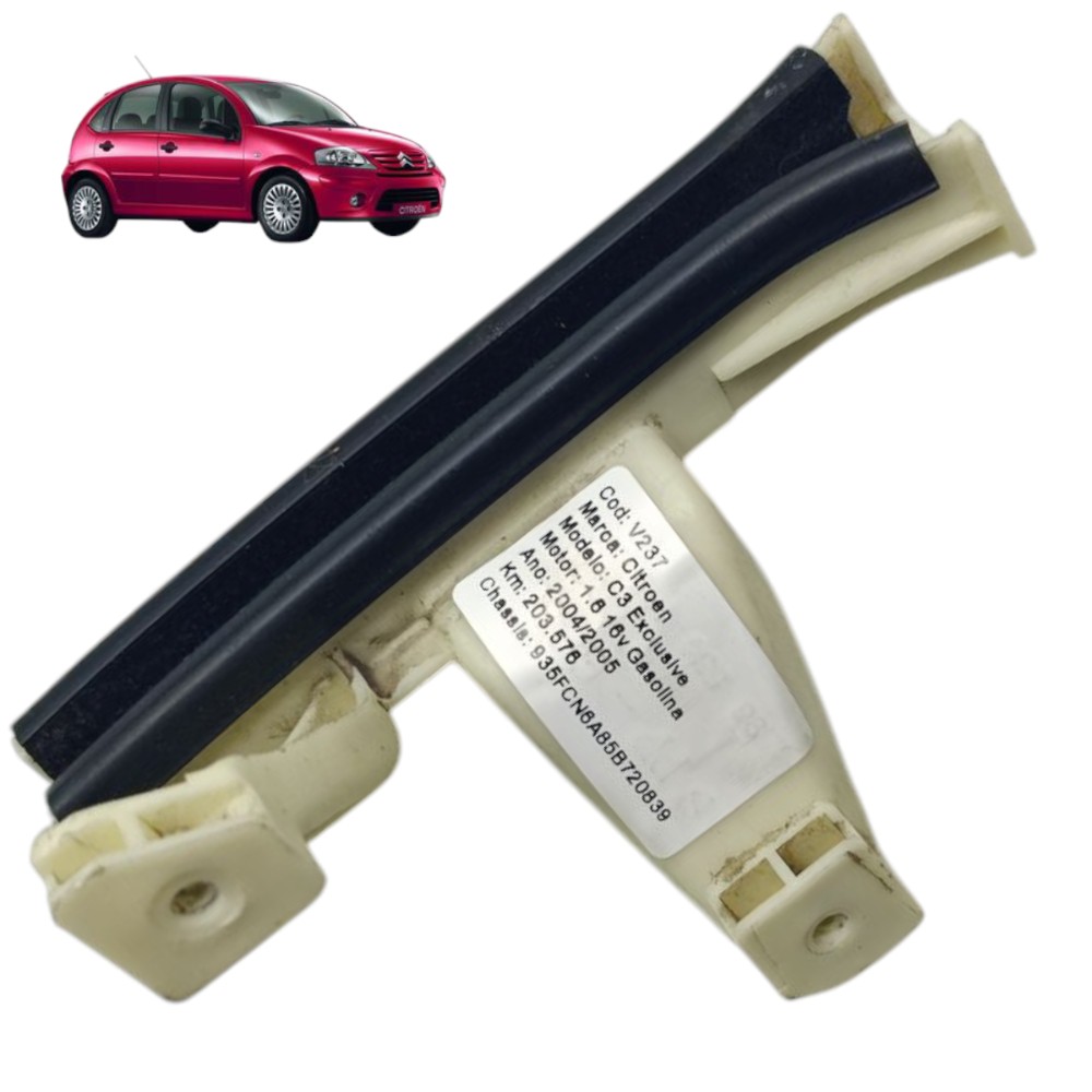 Guia Vidro Porta Traseira Direita Citroen C3 2004 2005 2006 Branca 1