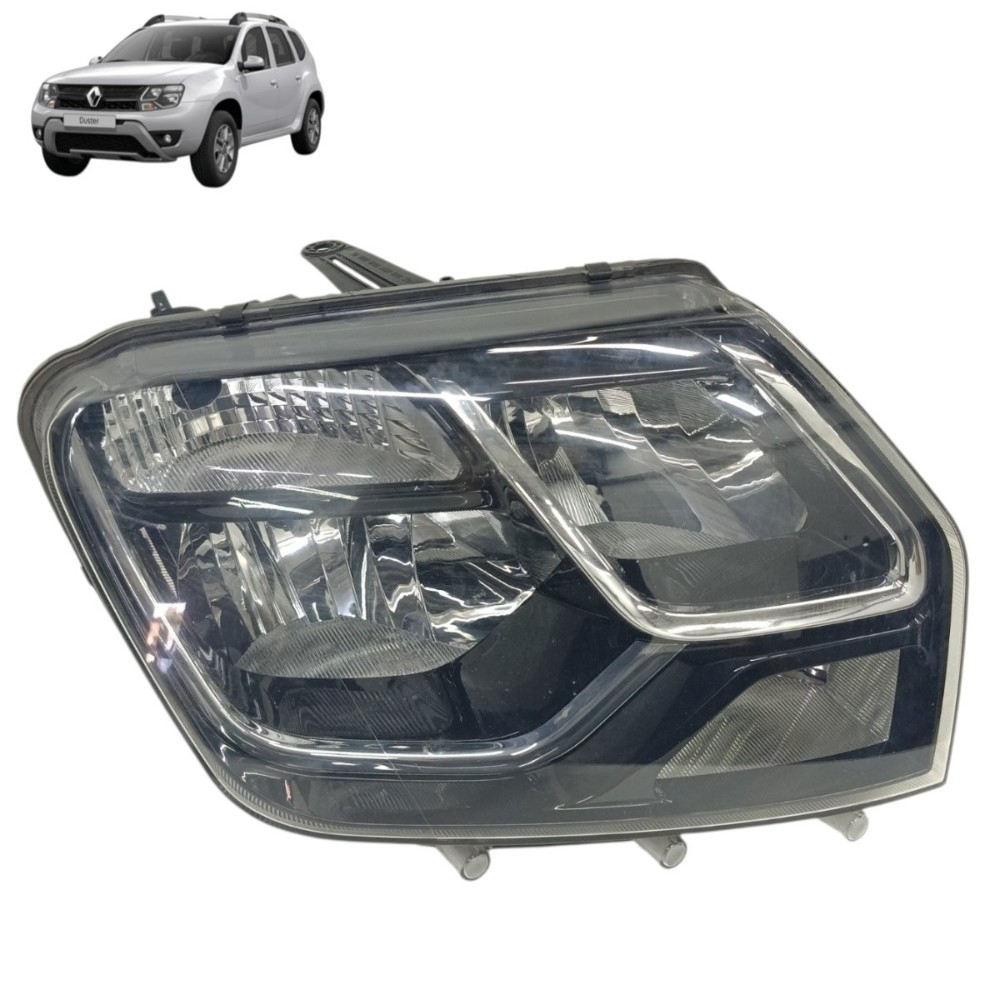 Farol direito Renault Duster oroch 2017 2018 2019 c/ detalhe