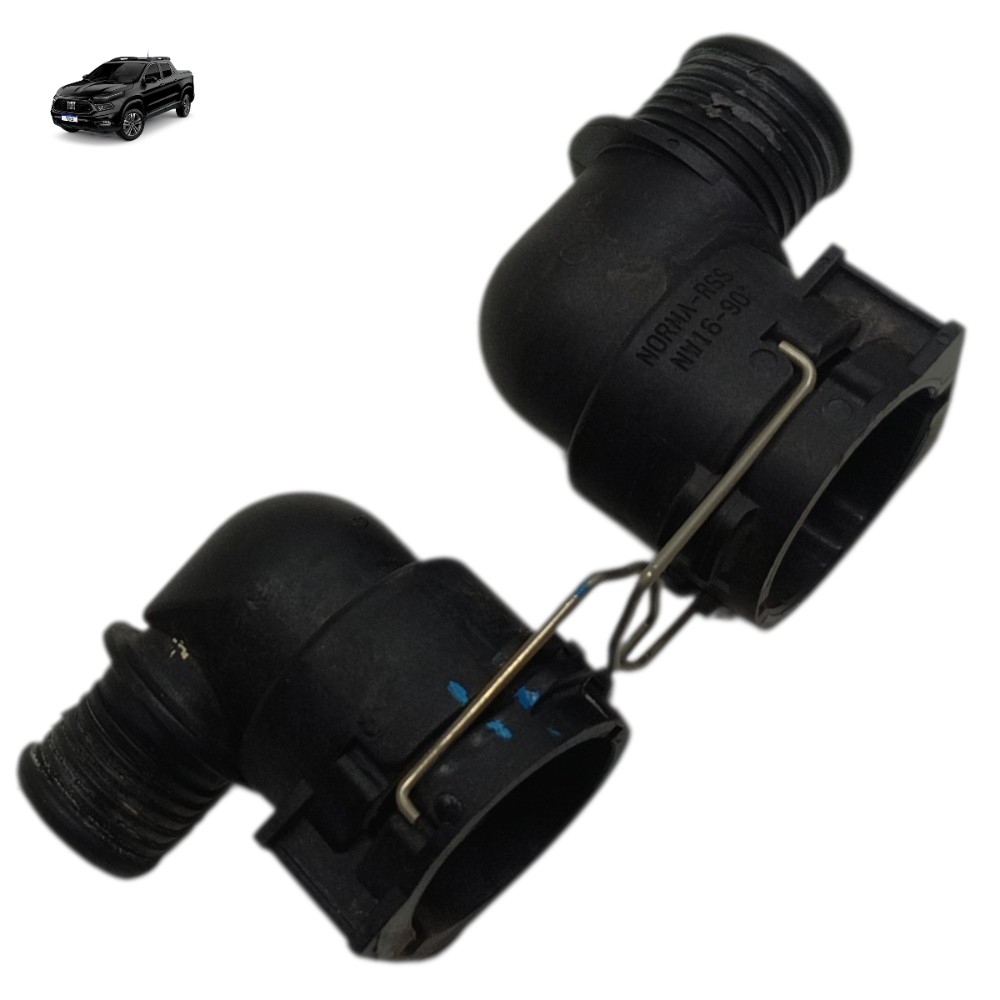Flange cotovelo cano radiador caixa ar fiat toro 2025 2024 1