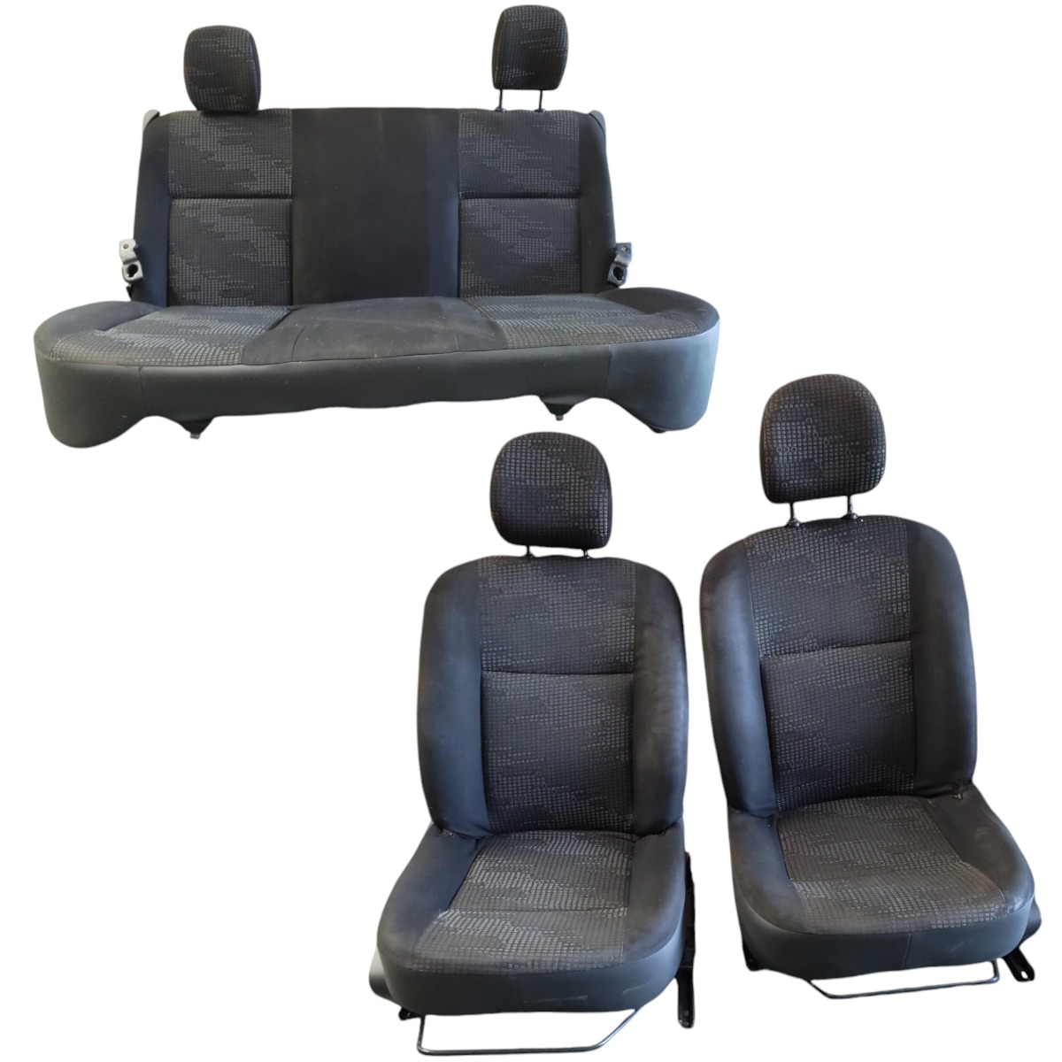 Jogo Banco Tecido Renault Sandero 2008 2009 Preto 1