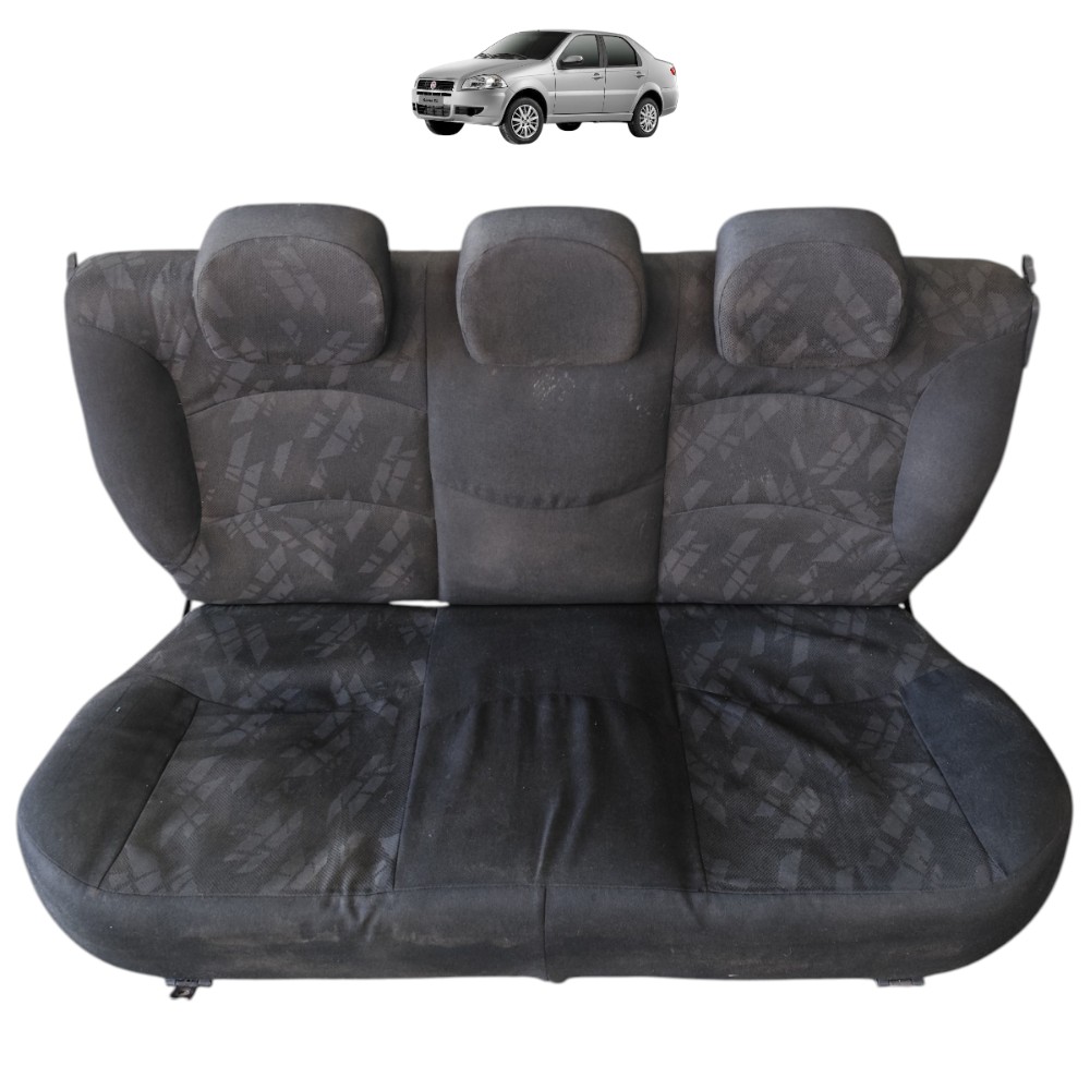 Banco Encosto Tecido Traseiro Fiat Siena 2009 2010 2011 2012 Preto 1