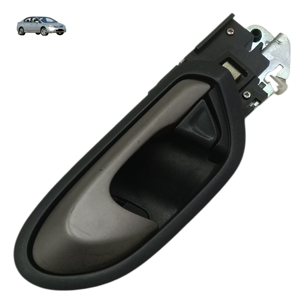 Maçaneta Interna Dianteira Direita Honda Civic 2007 2008 Preto E Cinza Dianteira 1