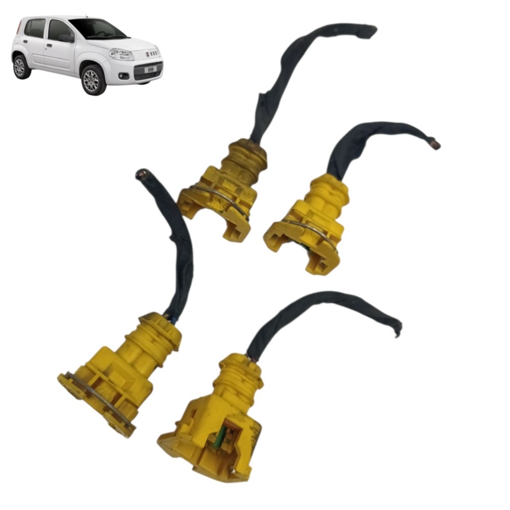 Jogo Plug Conector Bico Injetor Fiat Uno Vivace 1.0 2014