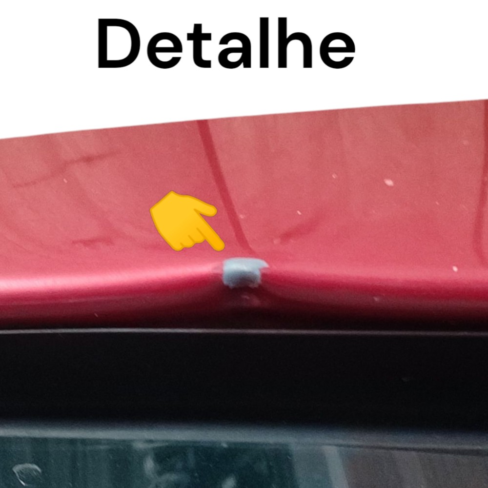 Tampa Traseira Citroen C3 2004 2005 2006 2007 2008 Detalhe  Vermelho 4