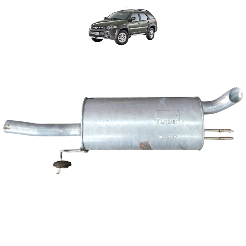 Silencioso escapamento traseiro Fiat Palio Weekend 2009 2010