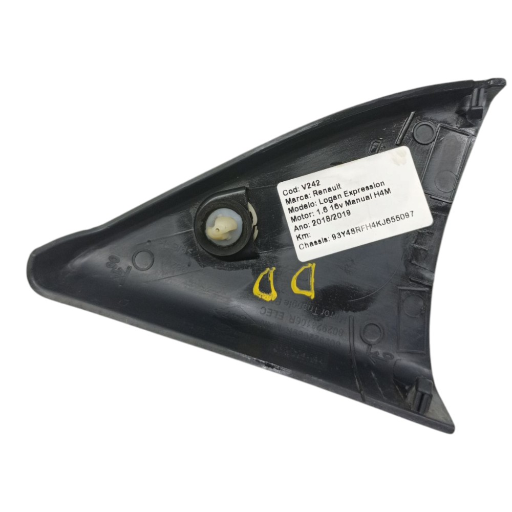Acabamento Interno Retrovisor Direito Renault Logan 2018 19 2