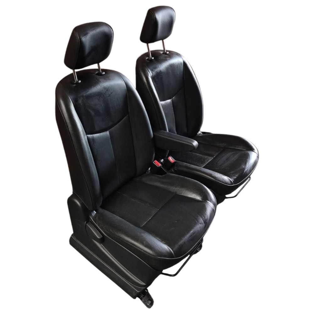 Jogo Banco Couro Nissan Livina Xgear 2010 2011 2012 2013 14 Preto 4