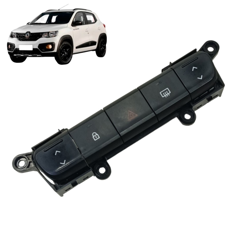 Botão Pisca Alerta Desembaçador Trava Renault Kwid 2019 2020