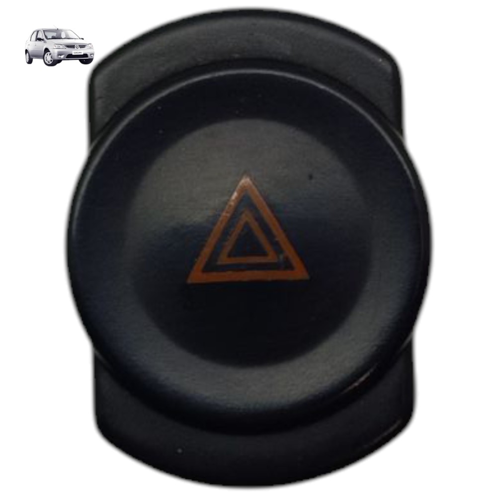Botão Pisca Alerta Renault Logan 2007 2008 2009 2010 2011 12 Preto 1
