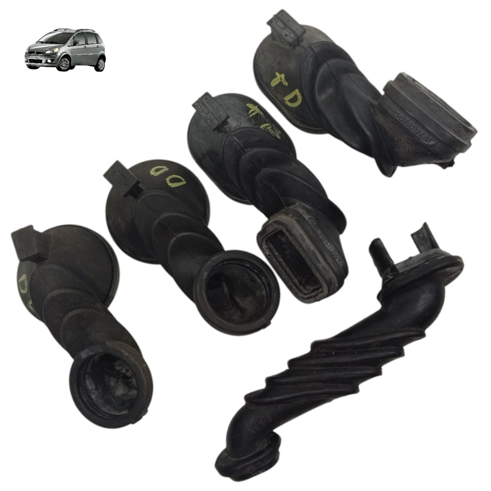 Kit Borracha Vedação Chicote Porta Fiat Idea 2013 2014 2015 1