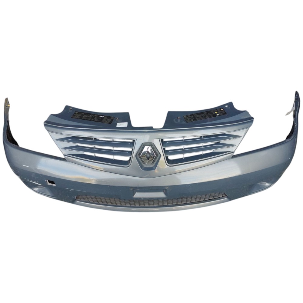 Parachoque Dianteiro Renault Logan 2007 2008 2009 C/ Detalhe Cinza 2