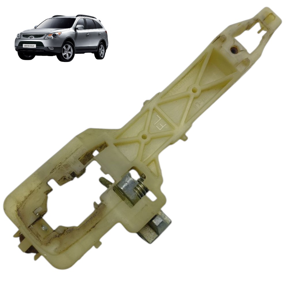 Suporte Maçaneta Externa D Esquerda Hyundai Veracruz 2008 09 Prata Dianteira 1