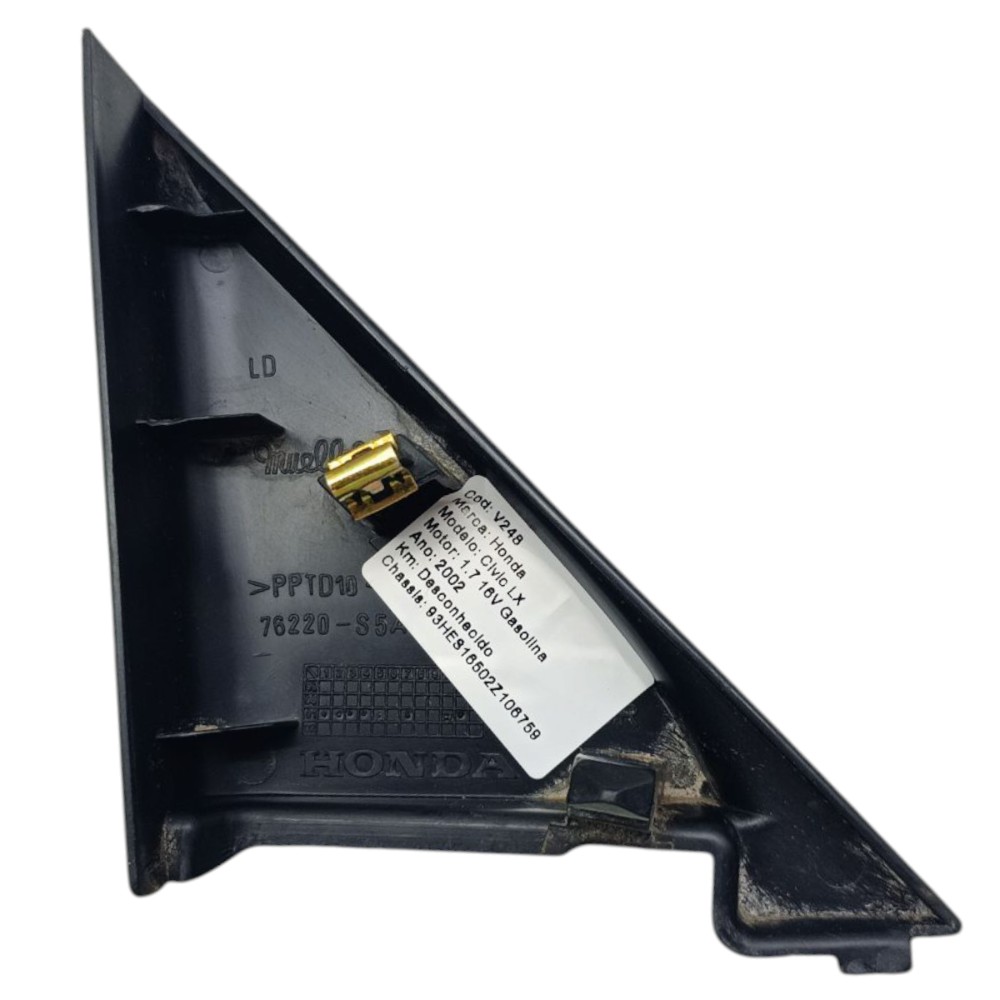 Acabamento Interno Retrovisor Direito Honda Civic G7 2001 02 4
