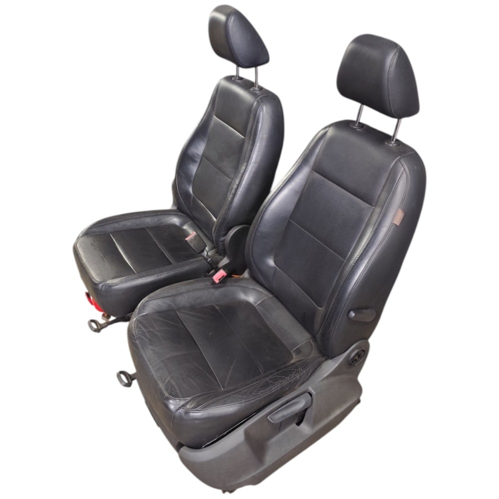 Par Banco Couro Dianteiro Vw Tiguan 2011 2012 2013 2014 2015 Preto 2