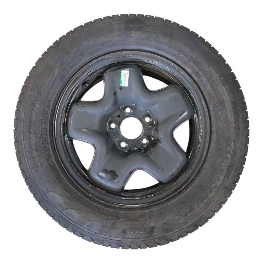 Roda Pneu Estepe Fiat Toro Aro 16 215/65 2017 2018 2019 2020 Preto