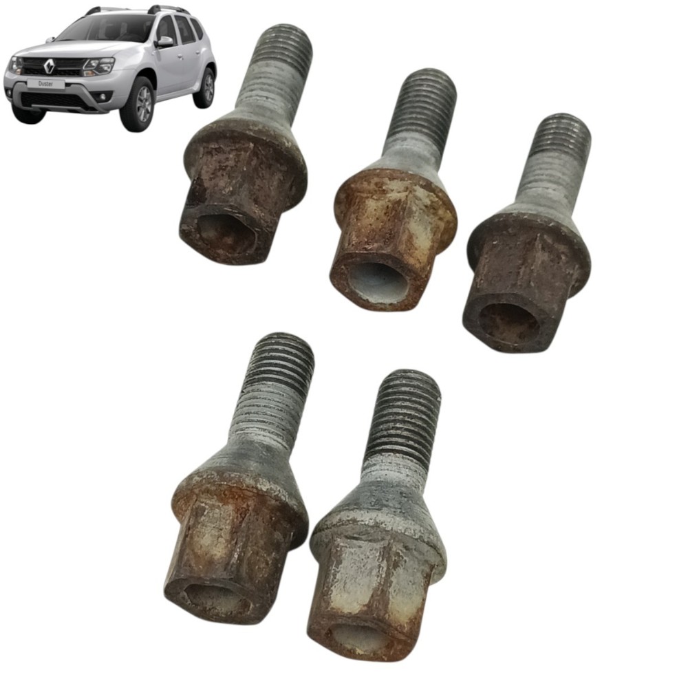 Jogo 5 Parafuso Roda Renault Duster 2014 Até 2020