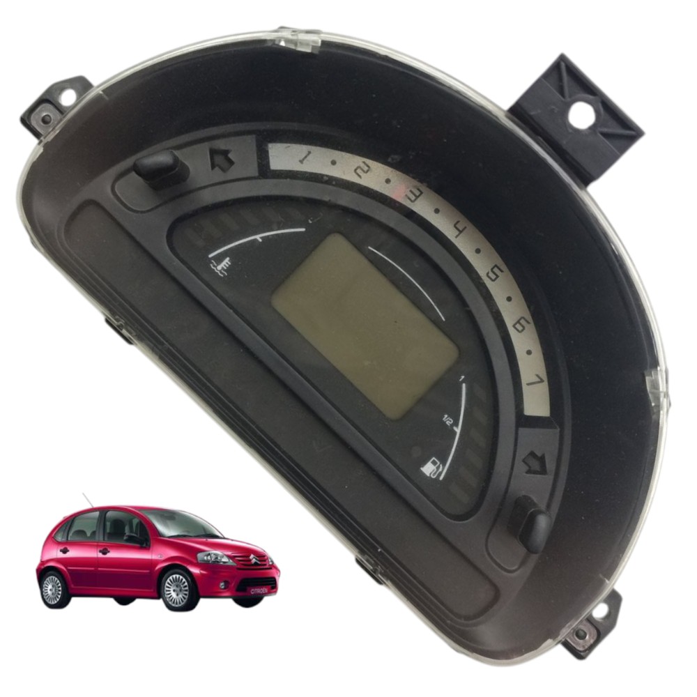 Painel Instrumentos Citroen C3 1.6 16v Gasolina 2005 2006 Preto 1