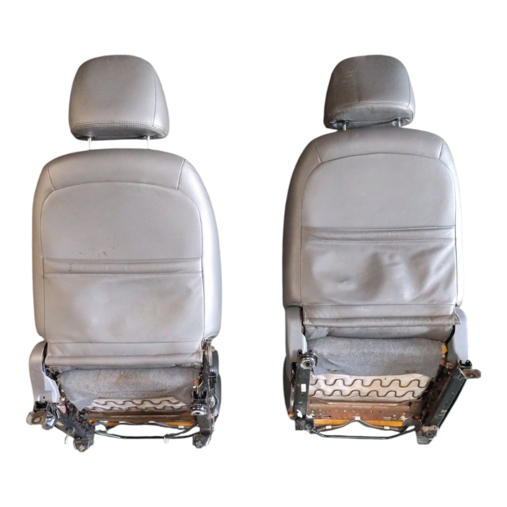 Jogo Banco Couro Honda Civic G7 2001 2002 2003 2004 2005 Cinza 6