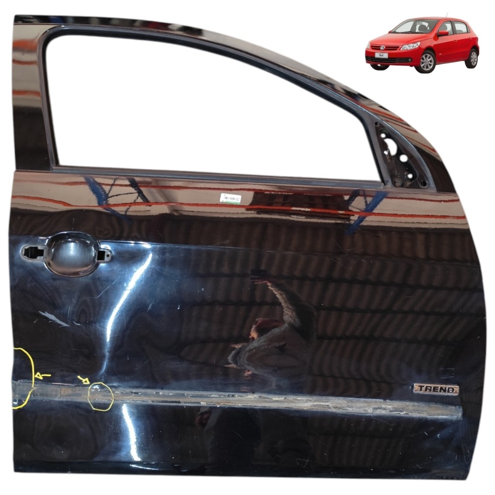Porta Dianteira Direita Vw Gol G5 G6 G7 Detalhes Dianteira Direito Preto