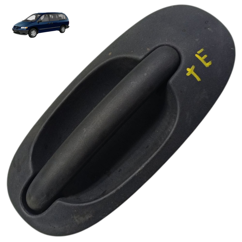 Maçaneta Externa Traseira Esquerda Grand Caravan 1999 2000 Preto Traseira 1