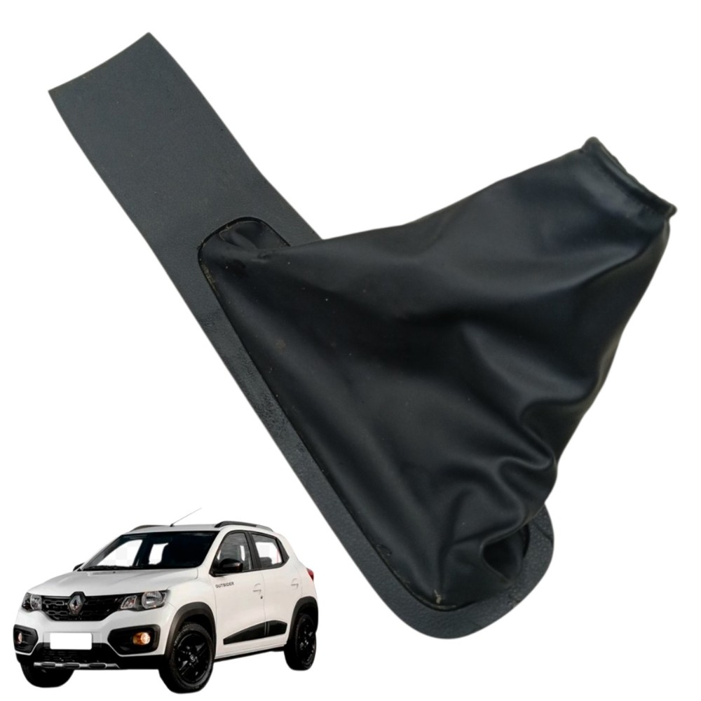 Moldura Coifa Alavanca Freio Mão Renault Kwid 2019 2020 2021 Preto