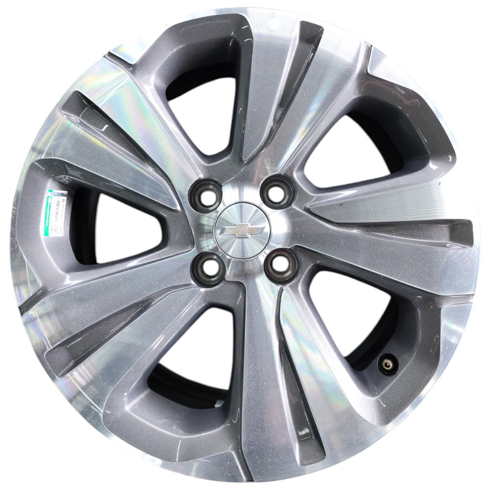 Jogo Roda Aro 16 4×100 Gm Spin Cobalt Onix Prisma Montana Prata 4