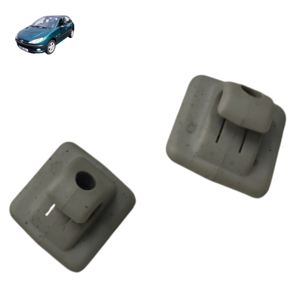 Par suporte gancho quebra sol Peugeot 206 2001 2002 2003 04 1