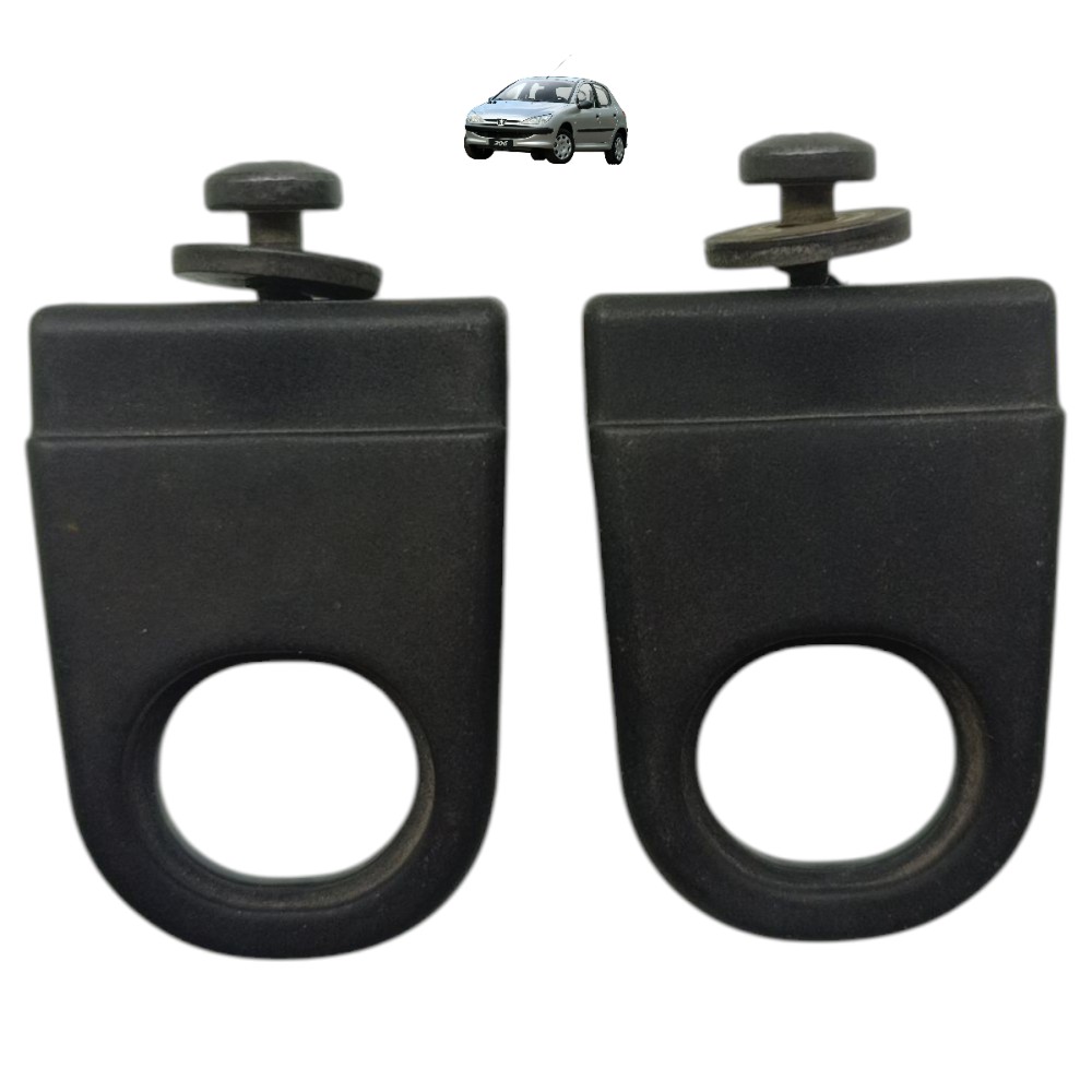 Par Suporte Superior Radiador Peugeot 206 207 1.4 2008 2009 Preto 1