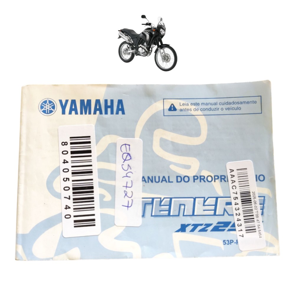 Manual proprietário Yamaha Tenere XTZ 250 2011
