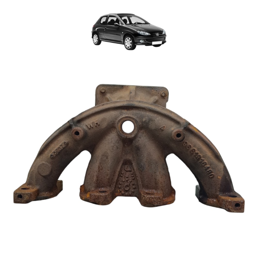 Coletor Escape Peugeot 206 207 1.4 Flex 2007 2008 2009 2010 1
