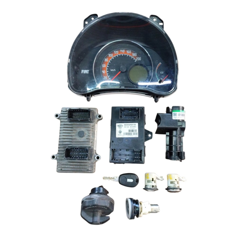 Kit code módulo injeção fiat uno vivace 1.0 8v 2014 55256613