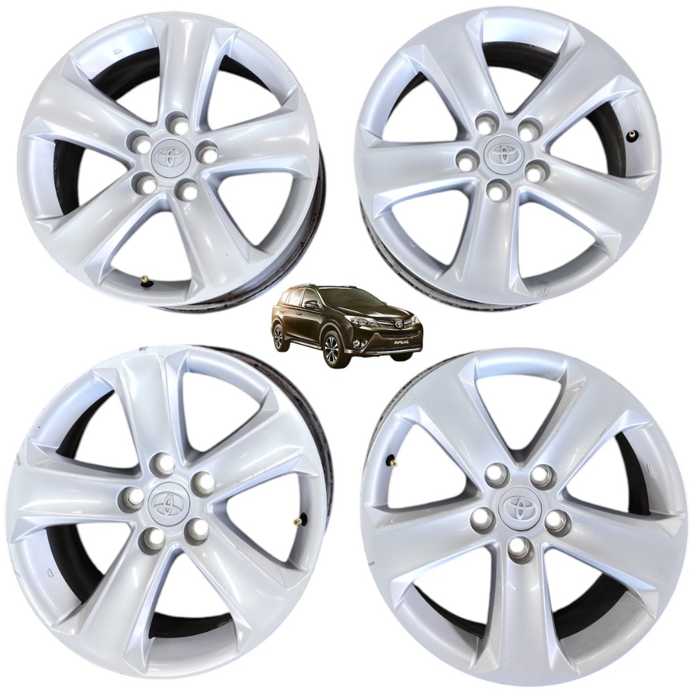 Jogo Roda Aro 17 5×114.3 Toyota Rav4 Corolla Camry Prius Cinza 1