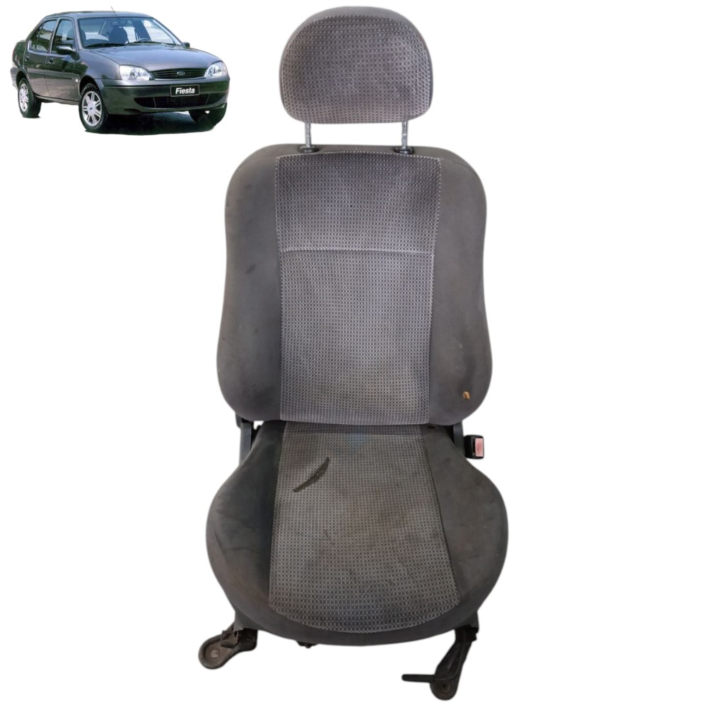 Banco Dianteiro Direito Ford Fiesta Street 2002 2003 Detalhe Cinza 1