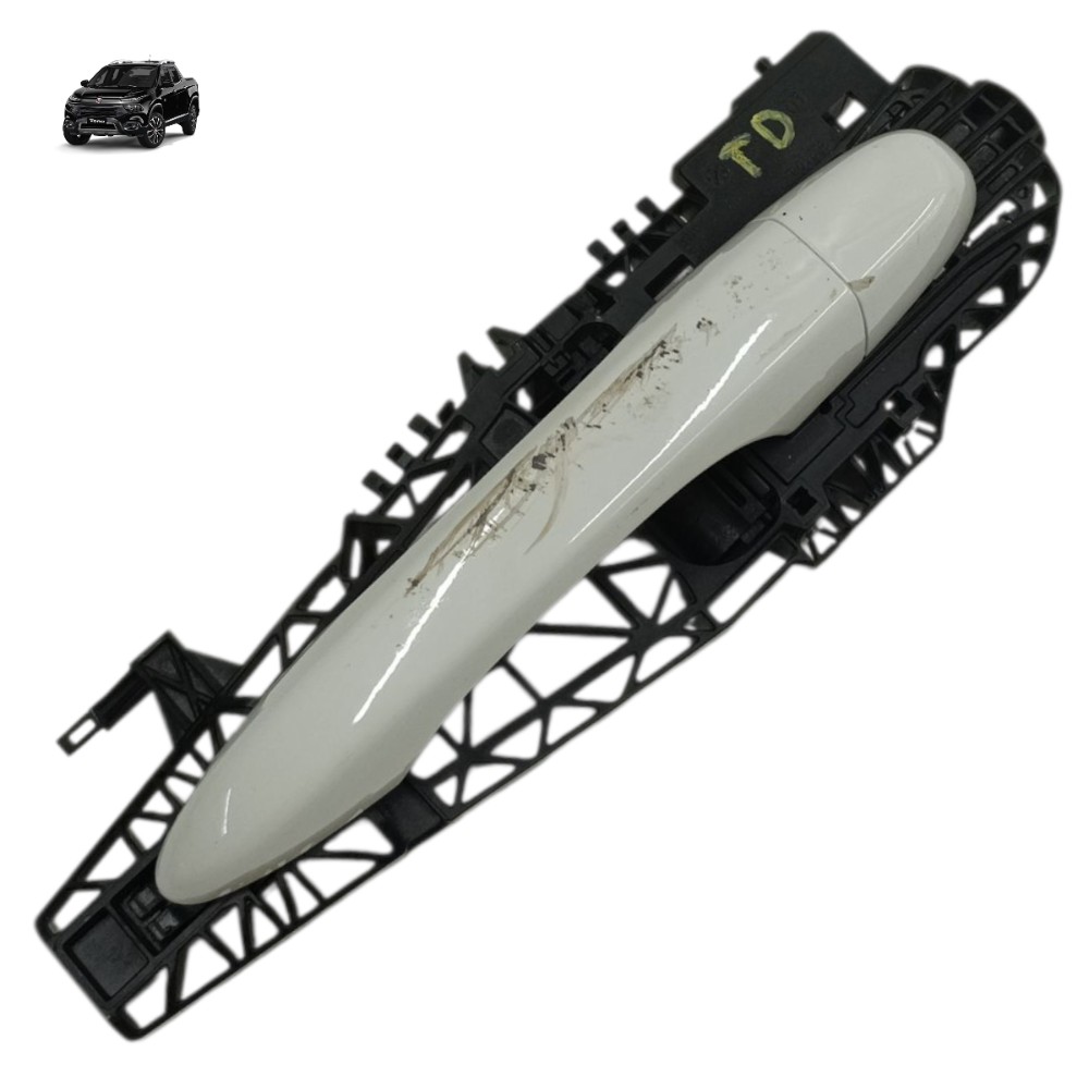 Maçaneta Externa Traseira Direita Fiat Toro 2021 2020 2019 Branco 1