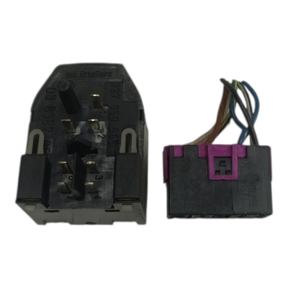 Botão comando ajuste retrovisor com plug vw Santana 2000 01 3