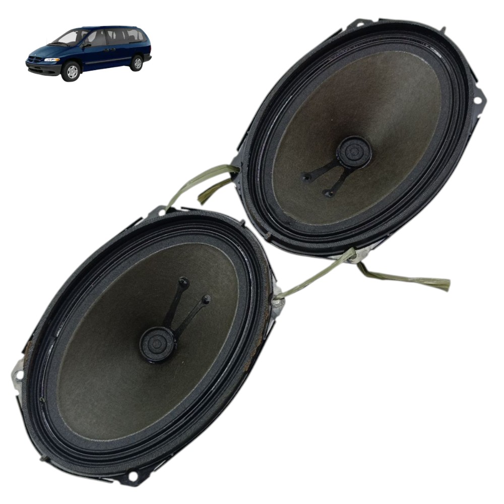 Par Alto Falante Traseiro Chrysler Grand Caravan 2000 1999 Preto 1