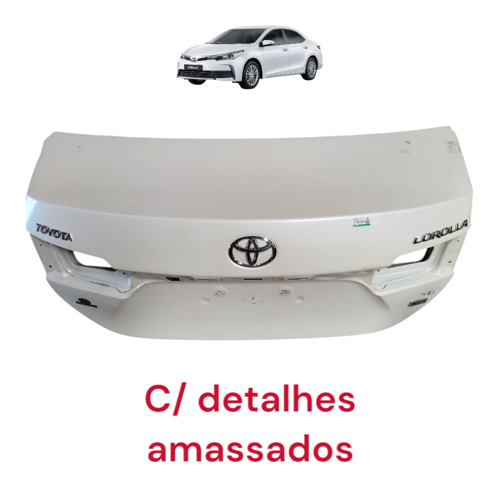 Tampa Traseira C/ Detalhes Toyota Corolla Xei 2017 2018 2019 Branco 1