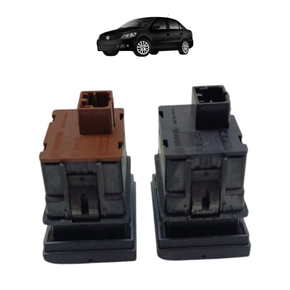 Par Botão Vidro Elétrico Traseiro Vw Voyage Gol G5 2009 2010 1
