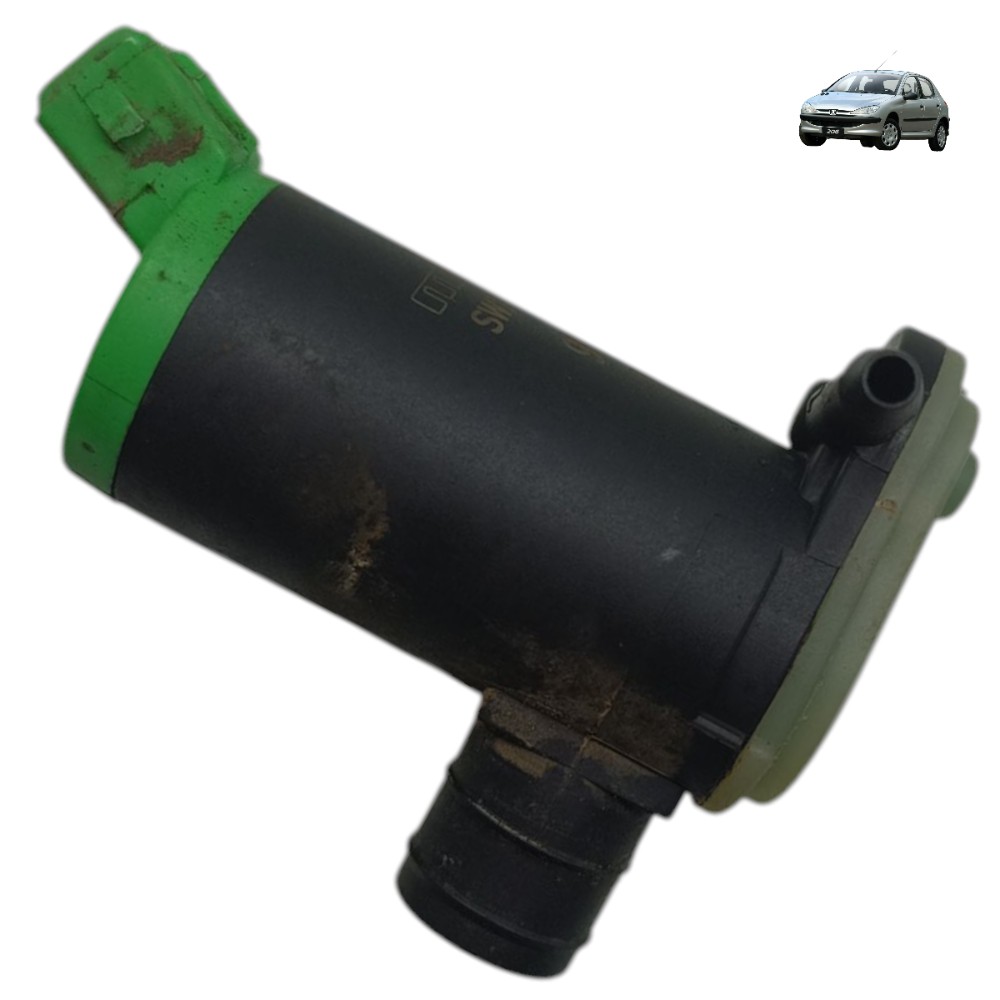 Motor Bomba Esguicho Parabrisa Peugeot 206 207 2007 2007 09 Preto 12v 1
