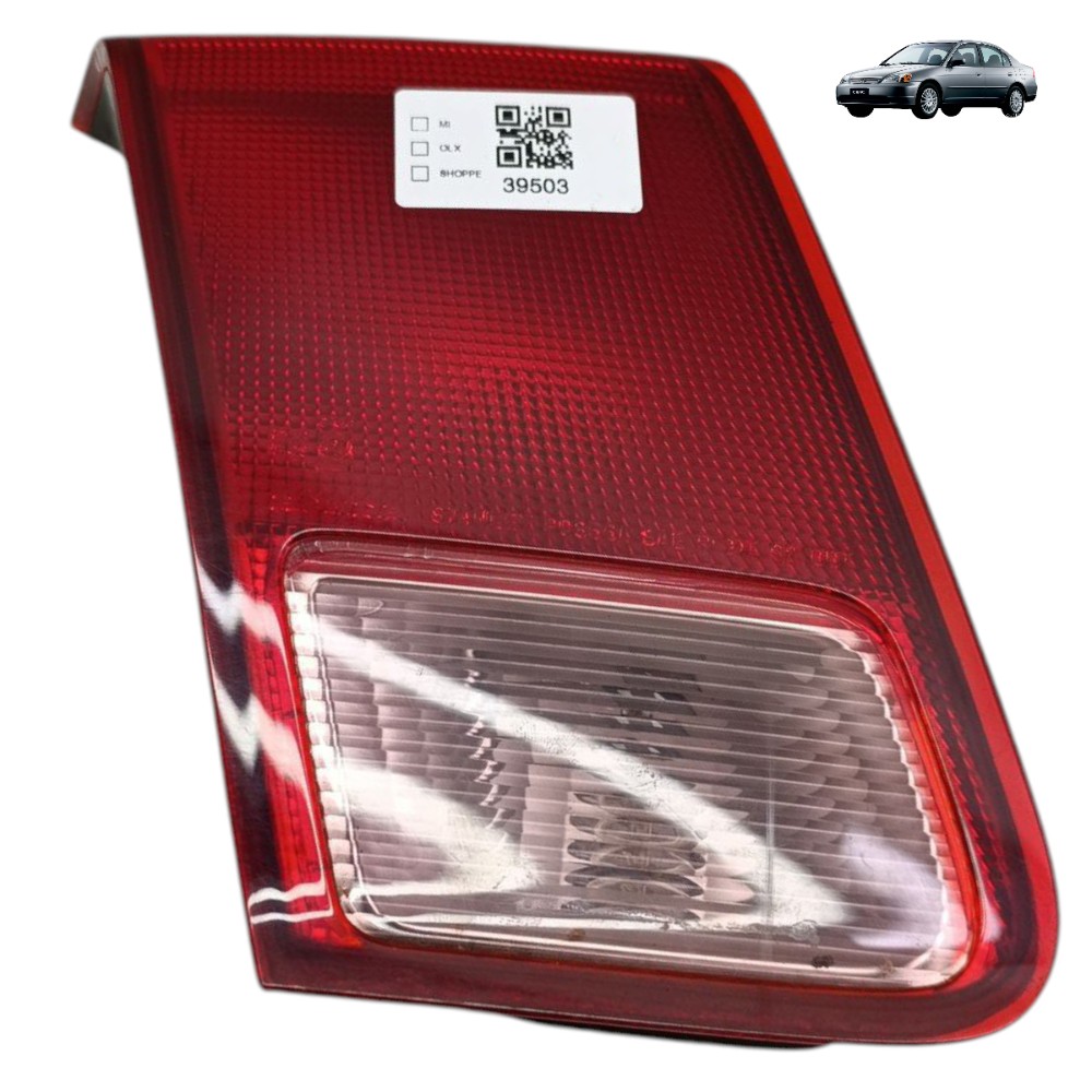 Lanterna Esquerda Tampa Traseira Honda Civic G7 2001 2002 03 Esquerdo/motorista Vermelho 1