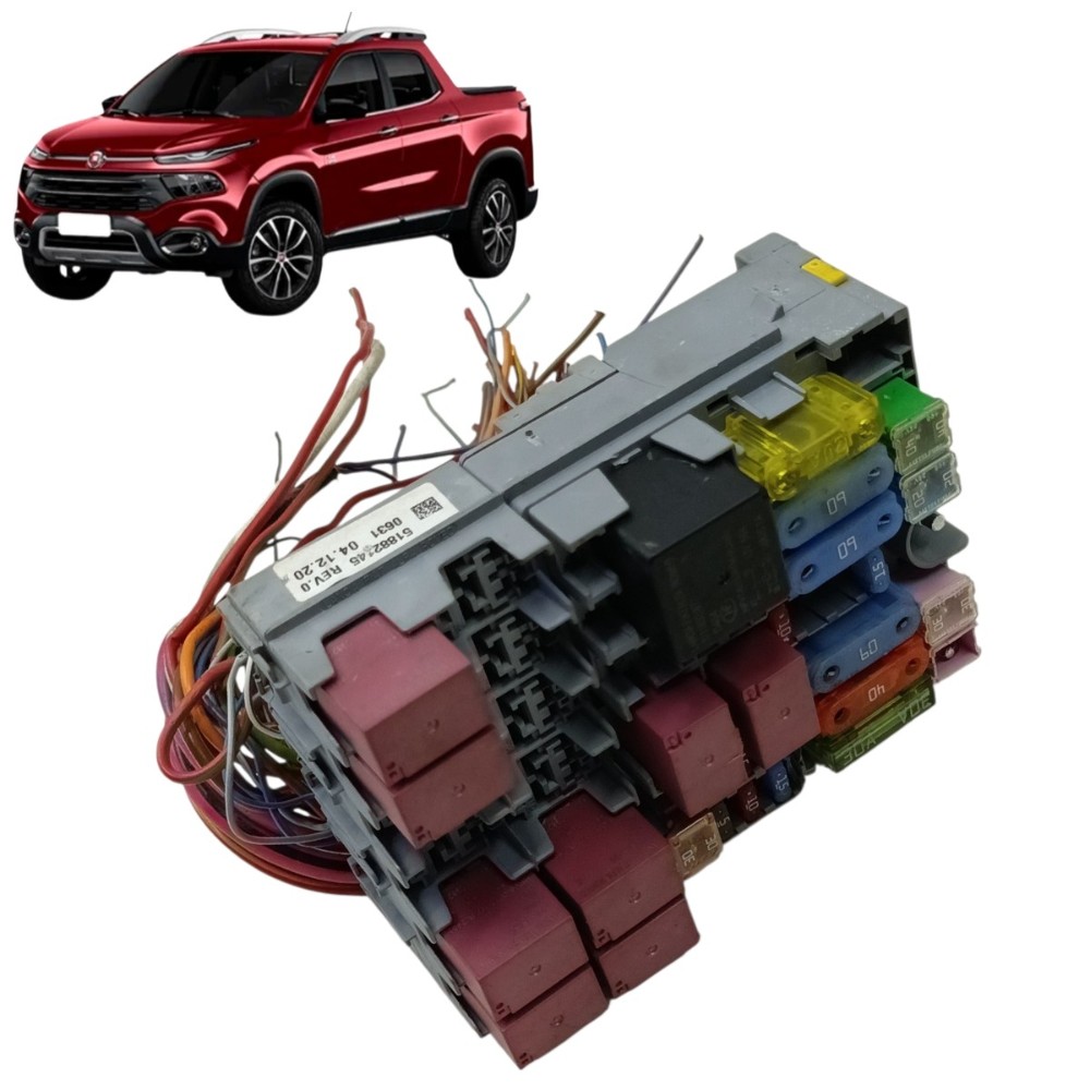 Caixa fusível Fiat toro 1.8 Flex etorq 2020 2021 Com chave