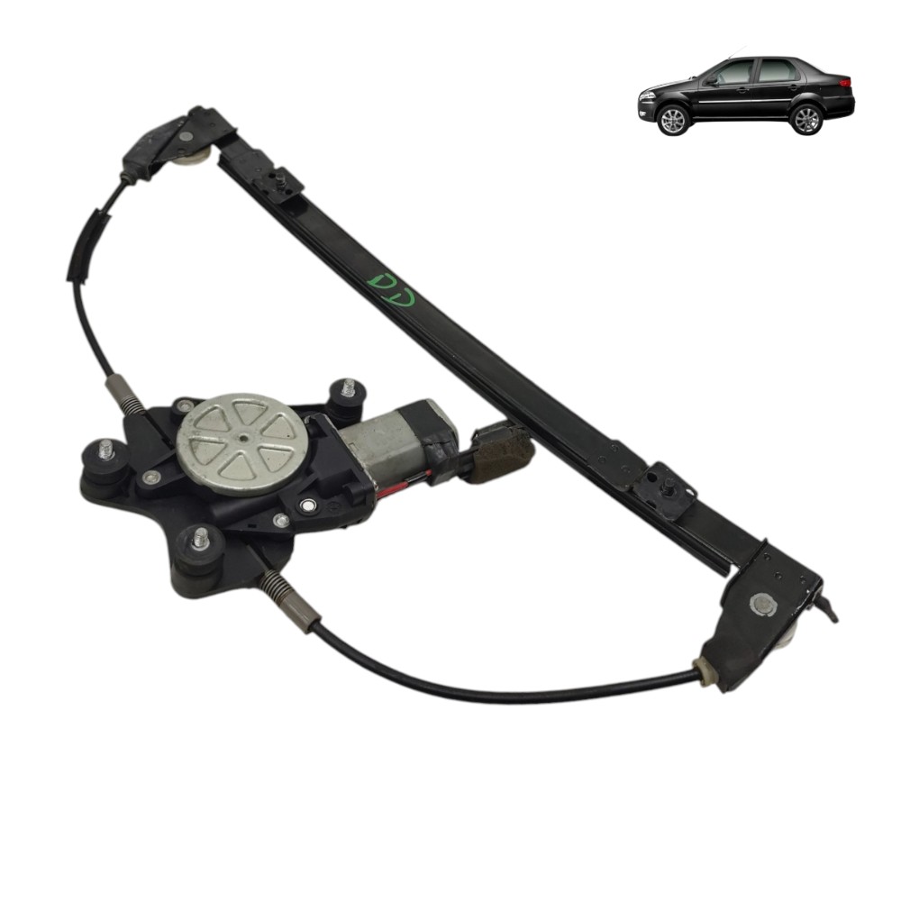 Máquina vidro dianteira direita fiat siena palio 2010 2011