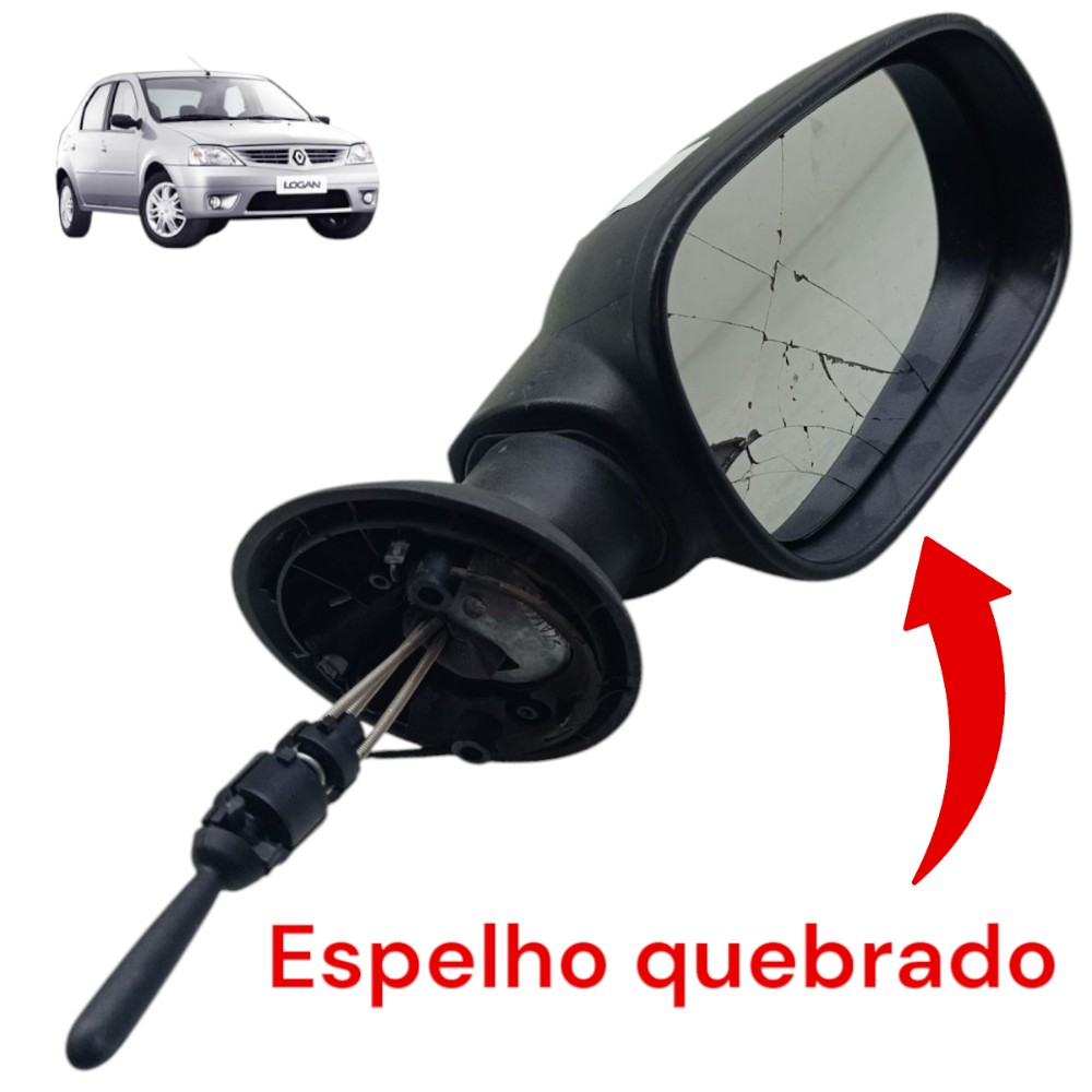 Retrovisor Direito Manual Renault Logan 2007 2008 2009 Á 12 1