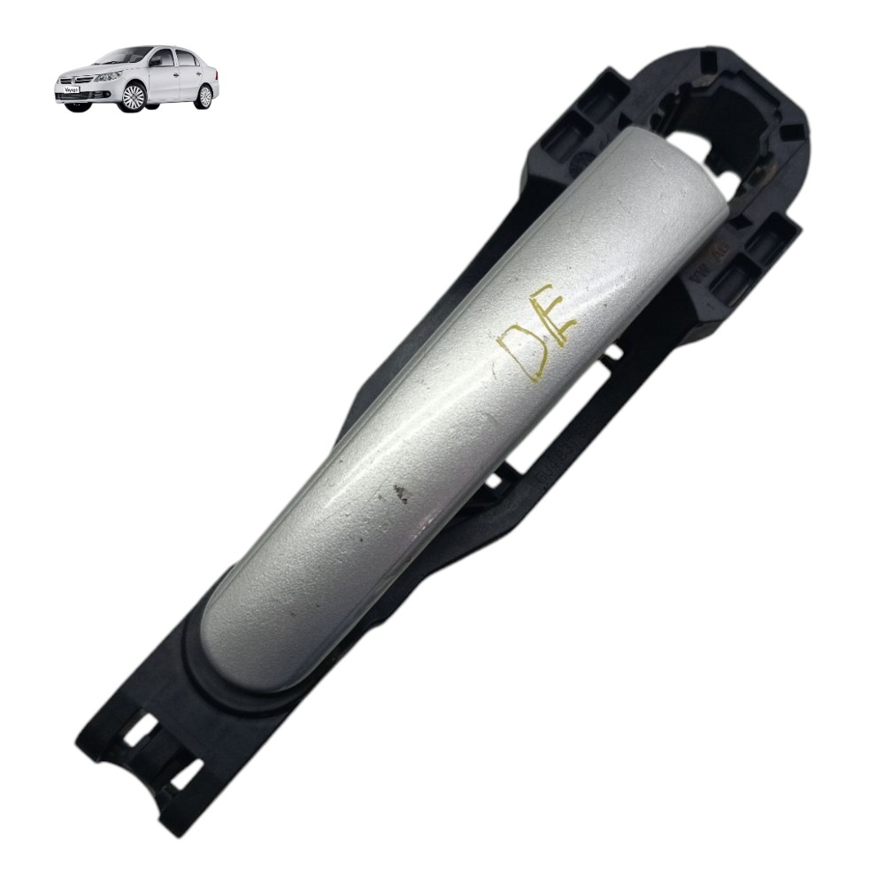 Maçaneta Externa Dianteira Esquerda Vw Voyage Gol Saveiro G5 Prata 1