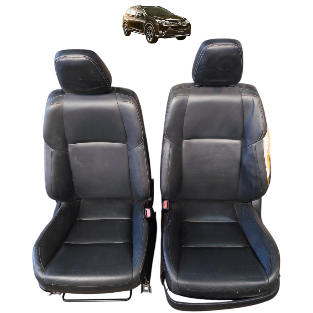 Par Banco Couro Dianteiro Toyota Rav4 2013 2014 2015 Detalhe Preto 1