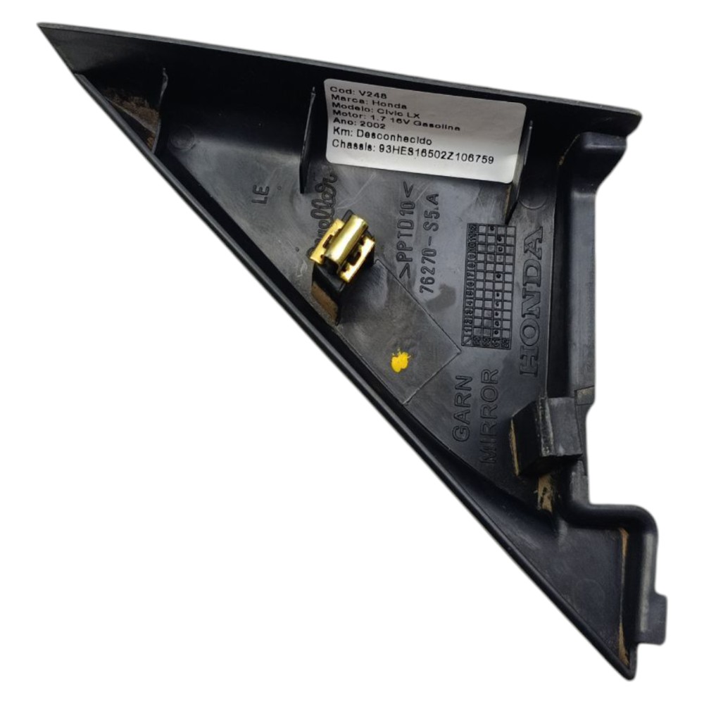 Acabamento Interno Retrovisor Esquerdo Honda Civic G7 2002 3