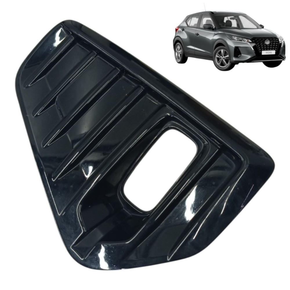 Moldura Farol Milha Esquerdo Nissan Kicks 2024 2023 2022 Preto Esquerdo
